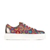 Embassy London Usa Camila - Silver & Signature Print - Womens Designer Sneakers In Gray