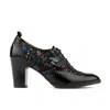Embassy London Usa Casino - Black Flower - Womens Designer Heels In Black