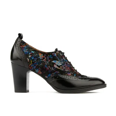 Embassy London Usa Casino - Black Flower - Womens Designer Heels