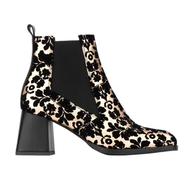 Embassy London Usa Gold / Black Claudia Mini - Black & Rose Gold - Womens Ankle Boots In Gold/black
