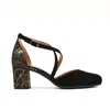Embassy London Usa Gold / Black Dannii - Black & Gold Feathers - Womens Designer Heels In Gold/black