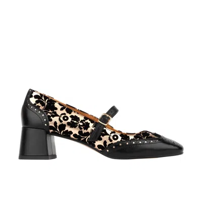 Embassy London Usa Gold / Black Mary Jane - Black & Rose Gold - Womens Designer Pumps In Gold/black