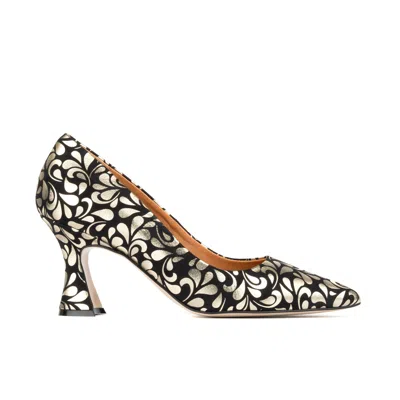 Embassy London Usa Gold / Black Sophia Hollywood - Black & Gold - Womens Designer Kitten Heels In Gold/black
