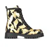 Embassy London Usa Gold / Black Traveller Platform Wool - Gold & Black - Womens Ankle Boots In Gold/black