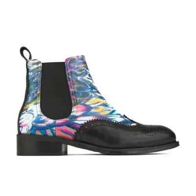 Embassy London Usa Mamacita - Dark Flamingo & Navy - Womens Ankle Boots In Blue