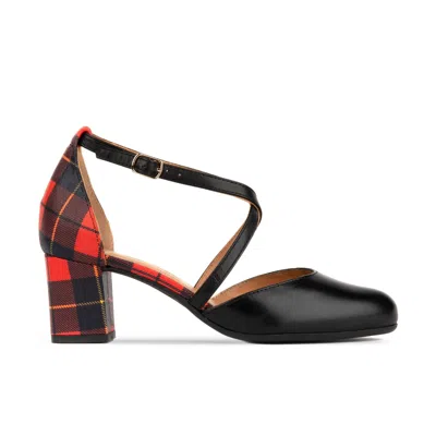 Embassy London Usa Black / Red Dannii - Black & Red Tartan - Womens Designer Heel In Red/black
