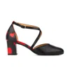 Embassy London Usa Black / Red Dannii - Lovehearts - Womens Designer Heels In Red/black