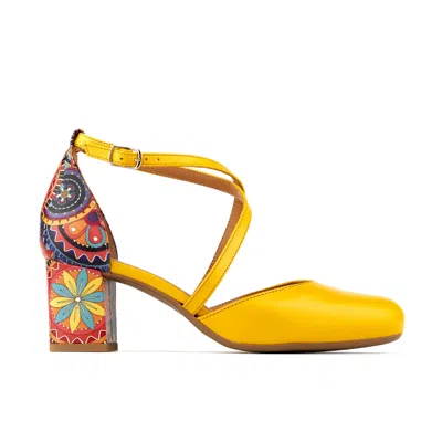 Embassy London Usa Black / Red Dannii - Yellow Signature - Womens Designer Heels In Red/black