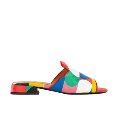 Embassy London Usa South Beach - Groovy - Womens Designer Sandals In Black/white