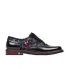 Embassy London Usa Vivienne - Black Flower - Womens Oxford Shoes In Black