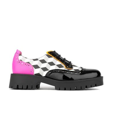 Embassy London Usa Women's Black / Pink / Purple Artisan - Black & White Cubics
