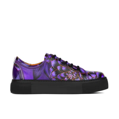 Embassy London Usa Women's Black / Pink / Purple Camila - Black & Purple Flower In Black/pink/purple