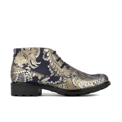 Embassy London Usa Women's Blue / Grey / Silver Laviva - Blue & Silver Paisley In Multi
