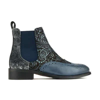 Embassy London Usa Women's Blue Mamacita - Silver Paisley & Black In Animal Print