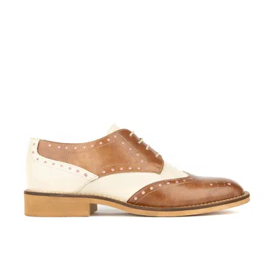 Embassy London Usa Women's Brown Eton - Tan & Off White
