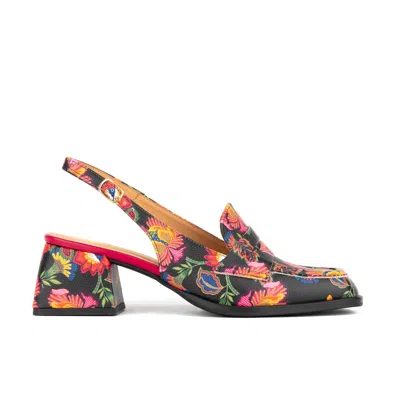 Embassy London Usa Women's Diana - Black & Red Flowers In Multi