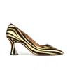 Embassy London Usa Women's Gold / Black Sophia Hollywood - Black & Gold Stripes In Multi