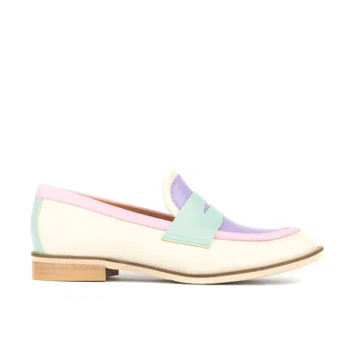 Embassy London Usa Women's Neutrals / Blue / Pink Kay - Multi Pastel In Blue/pink