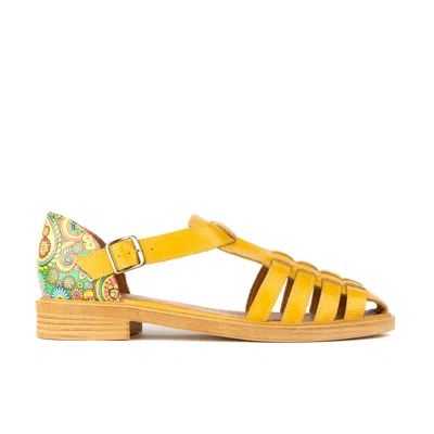 Embassy London Usa Women's Sandy - Yellow & Festival Print In Multi