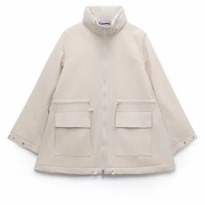 Embassy Of Bricks And Logs Women's Neutrals Montreux Rain Jacket - Pale Sand In Gold