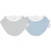 Embe Embé Baby Cottom Bandana Bib Bundle, 2-pack In Cloud-sky