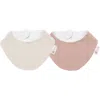 Embe Kids' Embé Baby Cottom Bandana Bib Bundle, 2-pack In Multi