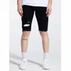 Embellish Loki Shorts In Black Distressed In Multi