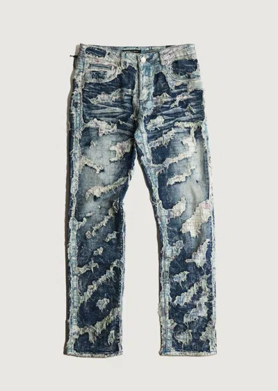 Embellish Men's Ace Boro Denim Jeans In Light Blue In Multi