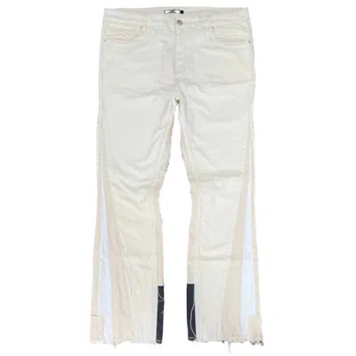 Embellish Men's Raw Hem Jean In Cream In Neutral