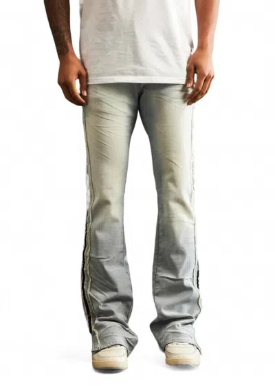 Embellish Ric Faded Flared Jeans In Blue