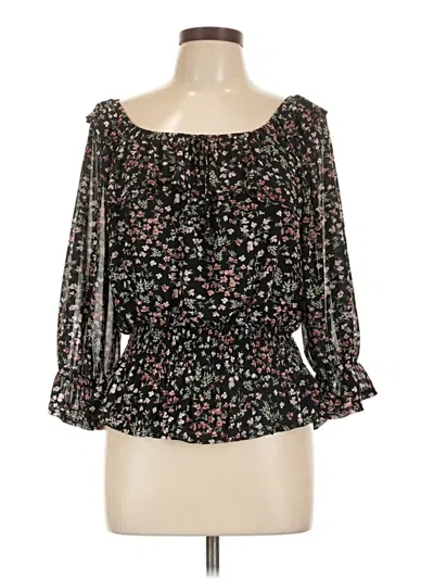 Pre-owned Ember 3/4 Sleeve Blouse In Black