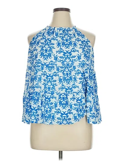 Pre-owned Ember 3/4 Sleeve Blouse In Blue