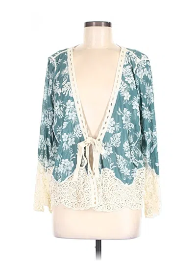 Pre-owned Ember 3/4 Sleeve Blouse In Blue