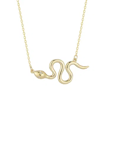 Ember Fine Jewelry 14k 0.01 Ct. Tw. Diamond Necklace In Gold