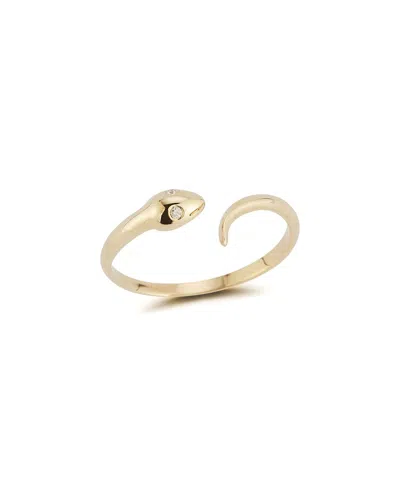 EMBER FINE JEWELRY EMBER FINE JEWELRY 14K 0.02 CT. TW. DIAMOND OPEN SNAKE RING