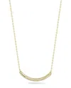 Ember Fine Jewelry 14k 0.03 Ct. Tw. Diamond Curved Bar Necklace