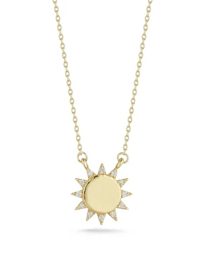 Ember Fine Jewelry 14k 0.05 Ct. Tw. Diamond Sun Necklace
