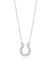 Ember Fine Jewelry 14k 0.08 Ct. Tw. Diamond Horseshoe Necklace In White/silver