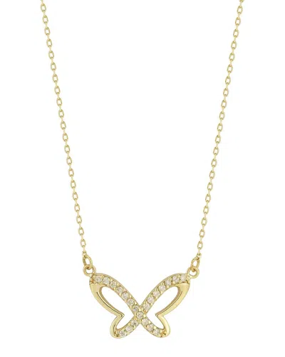 Ember Fine Jewelry 14k 0.16 Ct. Tw. Diamond Butterfly Necklace