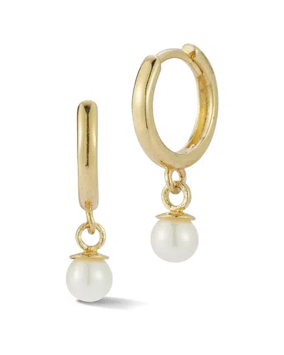 EMBER FINE JEWELRY EMBER FINE JEWELRY 14K 3.8MM PEARL HUGGIE EARRINGS