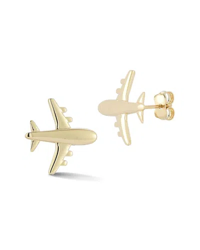 Ember Fine Jewelry 14k Airplane Stud Earrings In Brown