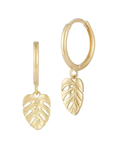 Ember Fine Jewelry 14k Banana Leaf Drop Earrings In Gold