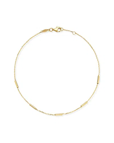 Ember Fine Jewelry 14k Bar Station Ankle Bracelet In Gold