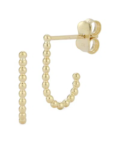 Ember Fine Jewelry 14k Beaded Huggie Earrings In Gold