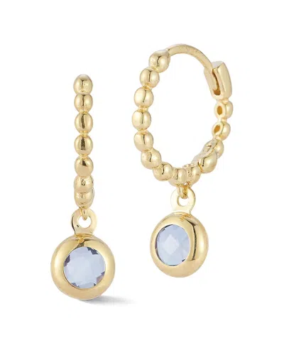 Ember Fine Jewelry 14k Blue Topaz Earrings In Gold