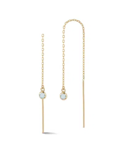 Ember Fine Jewelry 14k Blue Topaz Threader Earrings