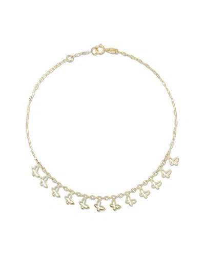 Ember Fine Jewelry 14k Butterfly Anklet In Gold