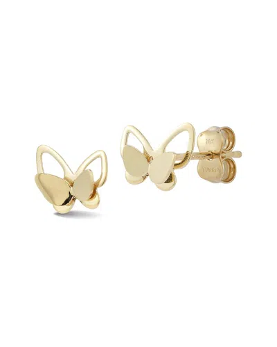 Ember Fine Jewelry 14k Butterfly Studs In Gold