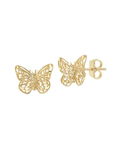Ember Fine Jewelry 14k Butterfly Studs In Gold