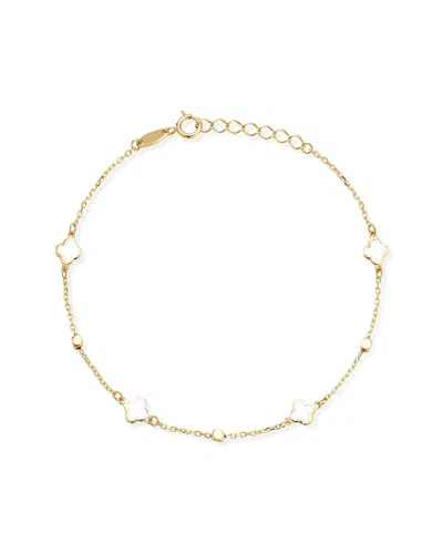 Ember Fine Jewelry 14k Clover Bracelet In Gold